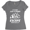 It's Not Just A Hobby It Is My Escape From Reality Women's Triblend Scoop T-shirt