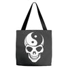 yin yang skull Tote Bags