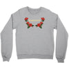 badassy with roses Crewneck Sweatshirt