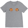 pumpkin skull hand V-Neck Tee
