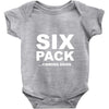 six pack coming soon mens Baby Onesie