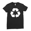 recycle symbol Ladies Fitted T-Shirt