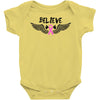 angel wing believe breast cancer Baby Bodysuit