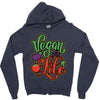 vegan for life Zipper Hoodie