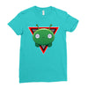 Final Space Mooncake with Triangle Ladies Fitted T-Shirt