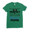 awesome poppa Ladies Fitted T-Shirt