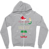 i'm not short i'm just a tall elf Zipper Hoodie