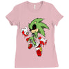 zombie sonic Ladies Fitted T-Shirt