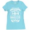 Super Cool Mimi Of A Freaking Awesome Daughter Ladies Fitted T-Shirt