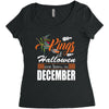 Halloween Kings Are Born In December Women's Triblend Scoop T-shirt
