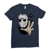 hockey mask halloween Ladies Fitted T-Shirt
