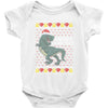 ugly dinosaur merry christmas Baby Bodysuit