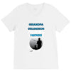 Grandpa And Grandson Fishing Partners For Life V-Neck Tee
