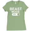 beast mode on Ladies Fitted T-Shirt