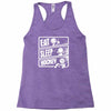 v3 eat sleep hockey Racerback Tank