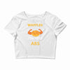 waffles are just pancakes with abs Crop Top
