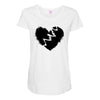 broken heart xxx black Maternity Scoop Neck T-shirt