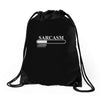sarcasm loading please wait Drawstring Bags