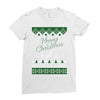 merry christmas ugly christmas sweater Ladies Fitted T-Shirt