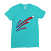 stars and stripes Ladies Fitted T-Shirt