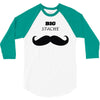 big stache 3/4 Sleeve Shirt