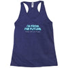 im from the future prezels thats all im saying Racerback Tank