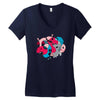 rhino splat Women's V-Neck T-Shirt