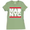 mad nyc new york city run fashion baseball jersey Ladies Fitted T-Shirt