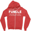 Funcle like Dad, Only Cooler Zipper Hoodie