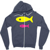 big fish little fish cardboard box Zipper Hoodie