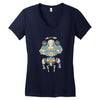 grumpy robot Women's V-Neck T-Shirt