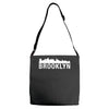 brooklyn city skyline silhouette Adjustable Strap Totes
