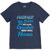 Pawpaw Was Created because Grankids Need Real Heroes V-Neck Tee