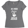coffee and jesus Women's Triblend Scoop T-shirt