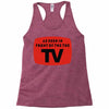 as seen in front of the the tv Racerback Tank