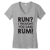 run rum Women's V-Neck T-Shirt