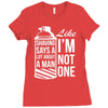shaving says a lot about a man like Ladies Fitted T-Shirt