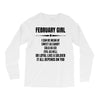 Super February Girl Long Sleeve Shirts
