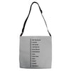 Beard Growth Scale Adjustable Strap Totes
