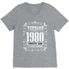 vintage made in 1980 perfectly aged a living legend V-Neck Tee