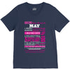 quens are born in may V-Neck Tee