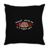 August Peeking Out Baby Boy Throw Pillow