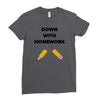 down with homework Ladies Fitted T-Shirt