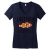 lost fish Women's V-Neck T-Shirt
