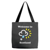 scottish weather Tote Bags