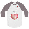 Mom and Baby are Connected to the Heart 3/4 Sleeve Shirt