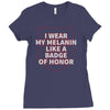 i wear my melanin like a badge of honor Ladies Fitted T-Shirt