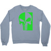 mad engine marvel brand punisher scar glow in the dark Crewneck Sweatshirt