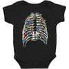 skeleton christmas tree Baby Bodysuit