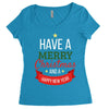have a merry christmas and a happy new year Women's Triblend Scoop T-shirt